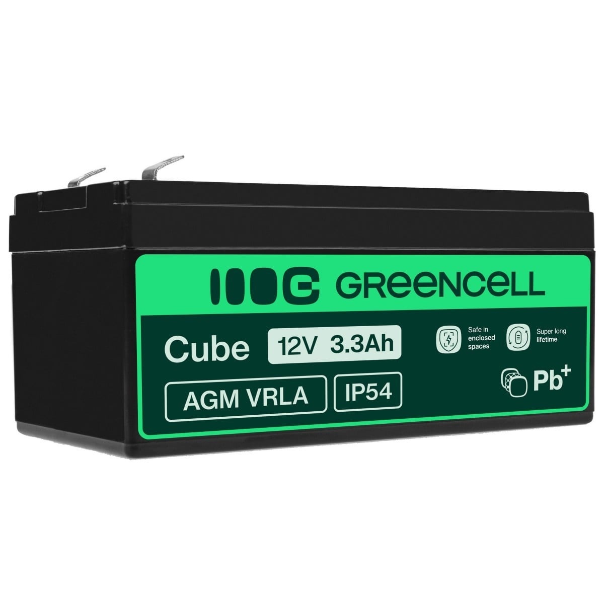 GREEN CELL Green Cell AGM Battery 12V 3.3Ah - Batteria - Mignon (AA) - BATTERIE E ALIMENTATORI | TecnoCARE.net Sabaudia, Latina, Terracina, San Felice Circeo e Pontinia