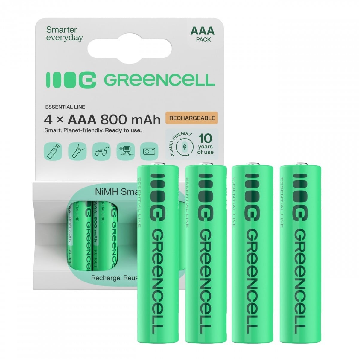 GREEN CELL Green Cell GR04 batteria per uso domestico Batteria ricaricabile Mini Stilo AAA Nichel-Metallo Idruro (NiMH) - BATTERIE E ALIMENTATORI | TecnoCARE.net Sabaudia, Latina, Terracina, San Felice Circeo e Pontinia