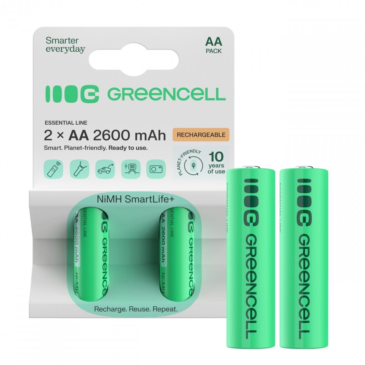 GREEN CELL Green Cell GR05 batteria per uso domestico Batteria ricaricabile Stilo AA Nichel-Metallo Idruro (NiMH) - BATTERIE E ALIMENTATORI | TecnoCARE.net Sabaudia, Latina, Terracina, San Felice Circeo e Pontinia