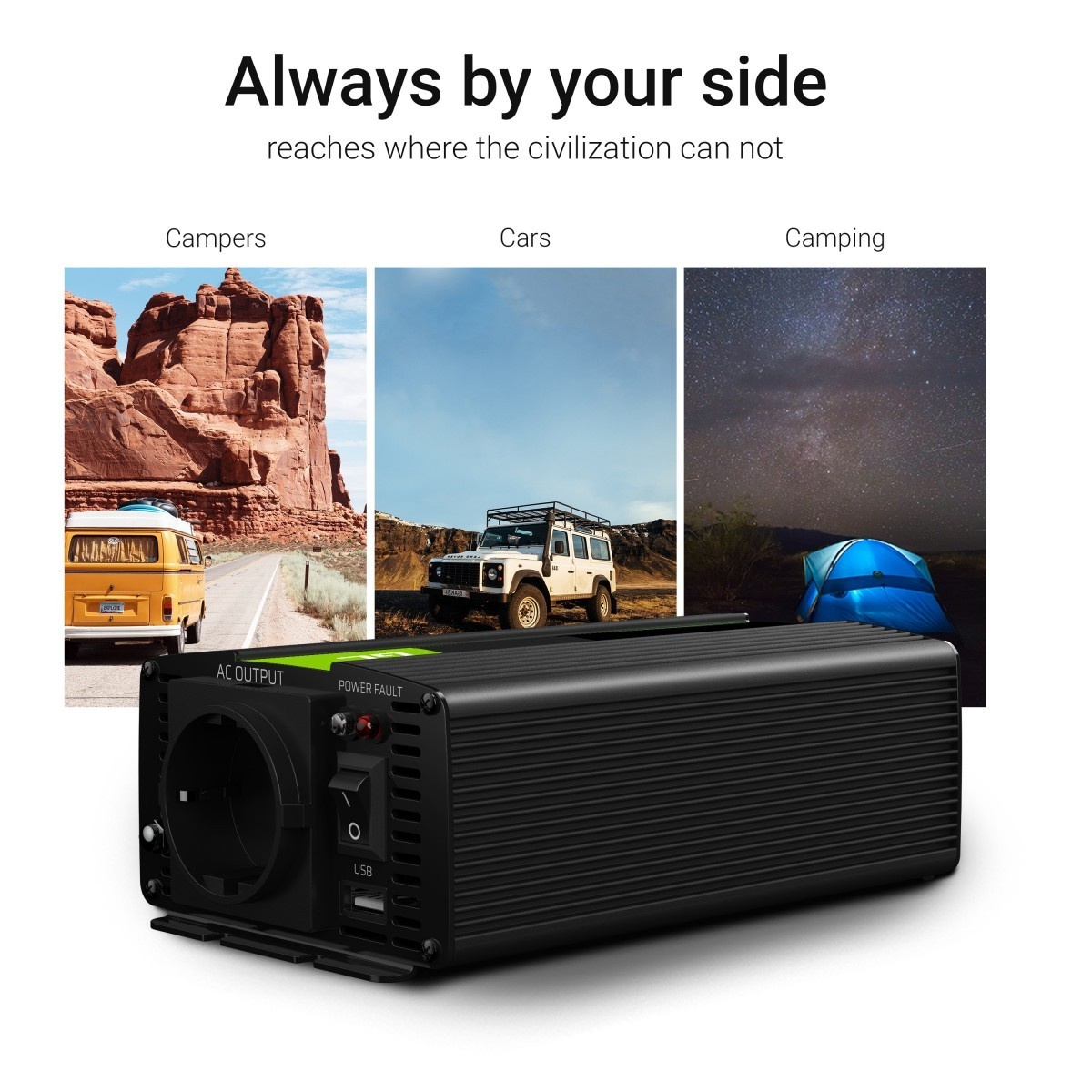 GREEN CELL Green Cell INV24 adattatore e invertitore Auto 1500 W Nero - BATTERIE E ALIMENTATORI | TecnoCARE.net Sabaudia, Latina, Terracina, San Felice Circeo e Pontinia
