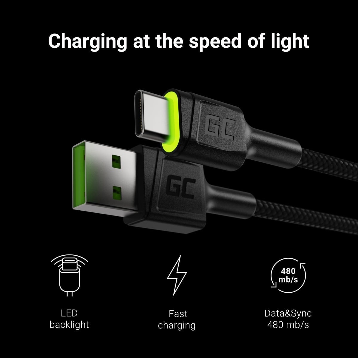 GREEN CELL Green Cell KABGC13 cavo USB 2 m USB 2.0 USB A USB C Nero - CAVI PER COMPUTER E PERIFERICHE | TecnoCARE.net Sabaudia, Latina, Terracina, San Felice Circeo e Pontinia