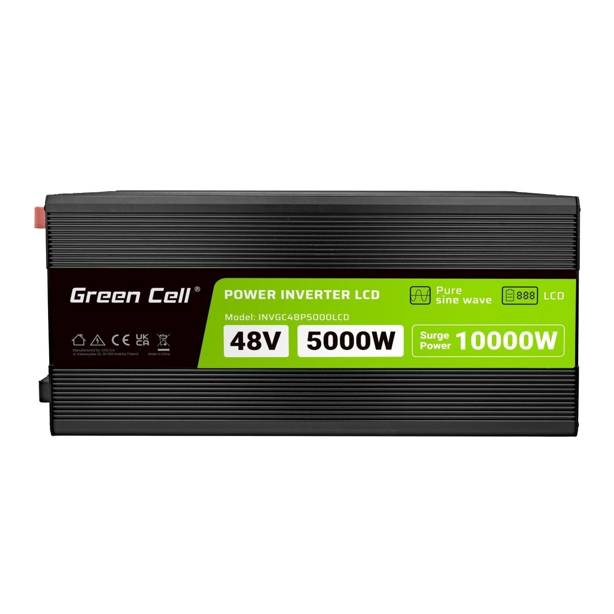 GREEN CELL Green Cell Przetwornica napicia PowerInverter LCD 48 V 5000W/10000W Przetwornica samochodowa z wywietlaczem - czysty sinus 10 kVA Nero - STABILIZZATORI DI RETE | TecnoCARE.net Sabaudia, Latina, Terracina, San Felice Circeo e Pontinia