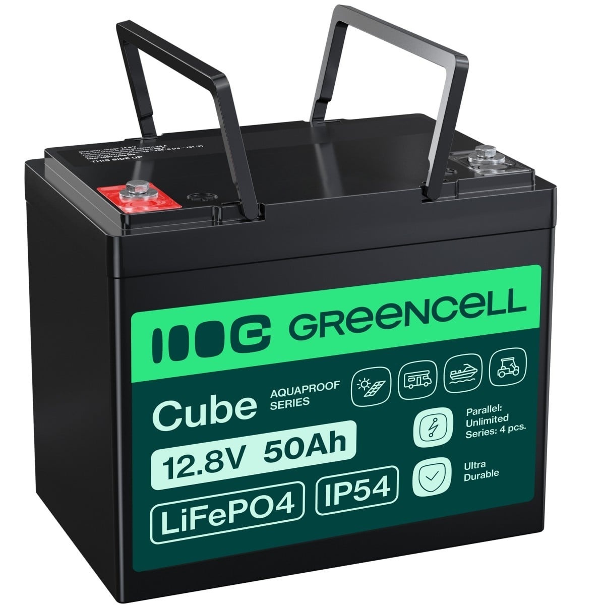 GREEN CELL Green Cell LFPGC12V50AH CUBE Batteria LiFePO4 50Ah 12.8V 640Wh Litio-Ferro-Fosfato per Camper, Carrello golf, Turbina eolica - BATTERIE E ALIMENTATORI | TecnoCARE.net Sabaudia, Latina, Terracina, San Felice Circeo e Pontinia