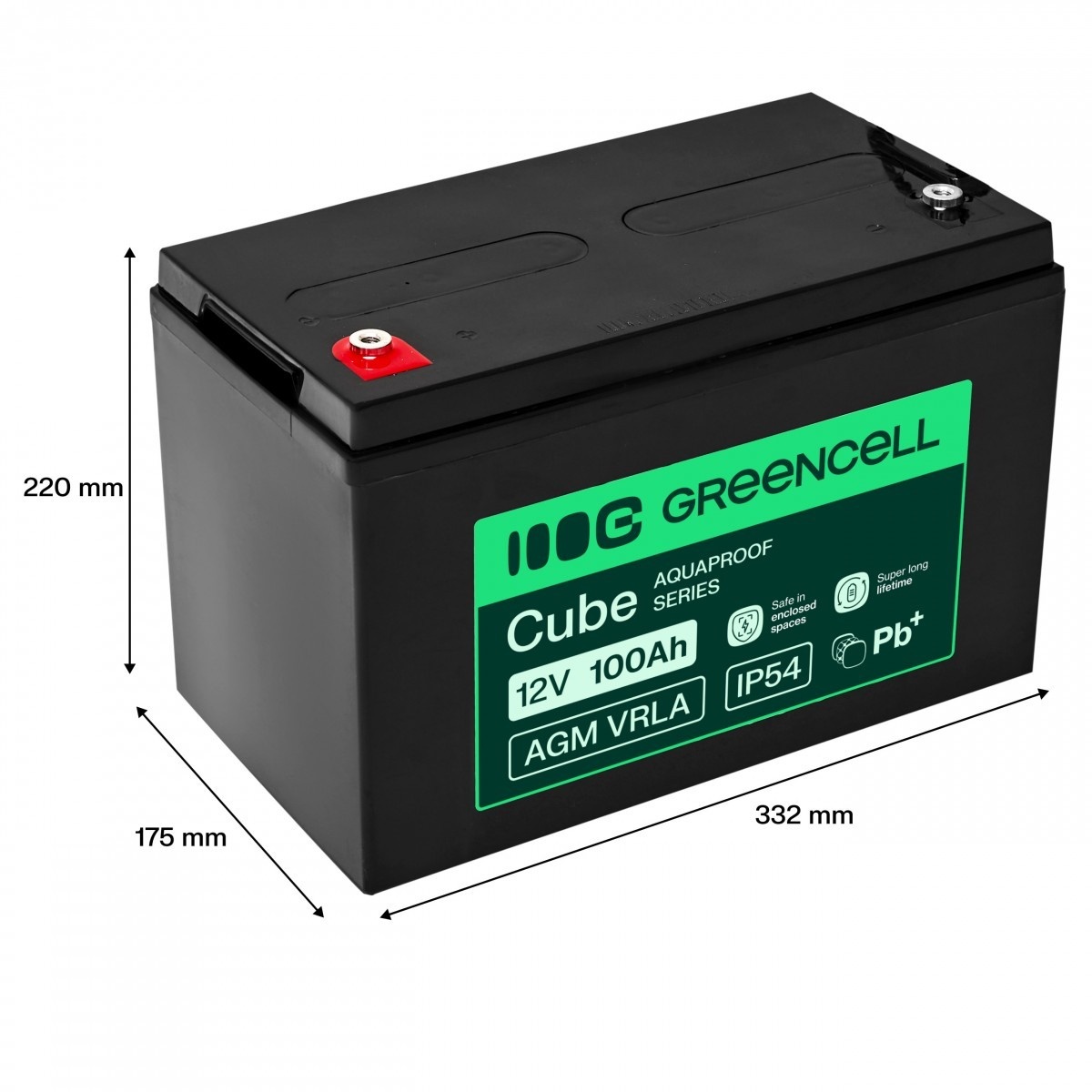 GREEN CELL Green Cell AGM VRLA 12V 100Ah batteria senza manutenzione per UPS, bilance, camper (332x175x220mm) - BATTERIE E ALIMENTATORI | TecnoCARE.net Sabaudia, Latina, Terracina, San Felice Circeo e Pontinia