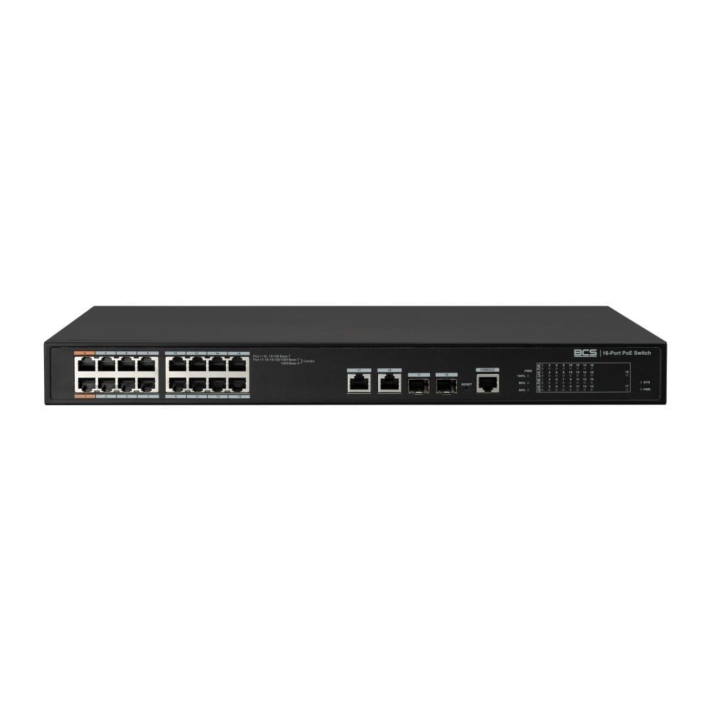 BCS BCS BCS-L-SP1602G-2SFP-M(2) Switch PoE Gestito 16 Porte con Tecnologia exPoE 240W - RETI | TecnoCARE.net Sabaudia, Latina, Terracina, San Felice Circeo e Pontinia