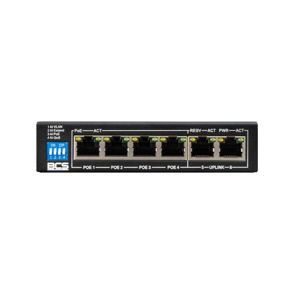 BCS BCS BCS-B-SP04G02G Switch PoE a 4 porte 1Gbps con tecnologia exPoE e potenza di 60W - RETI | TecnoCARE.net Sabaudia, Latina, Terracina, San Felice Circeo e Pontinia