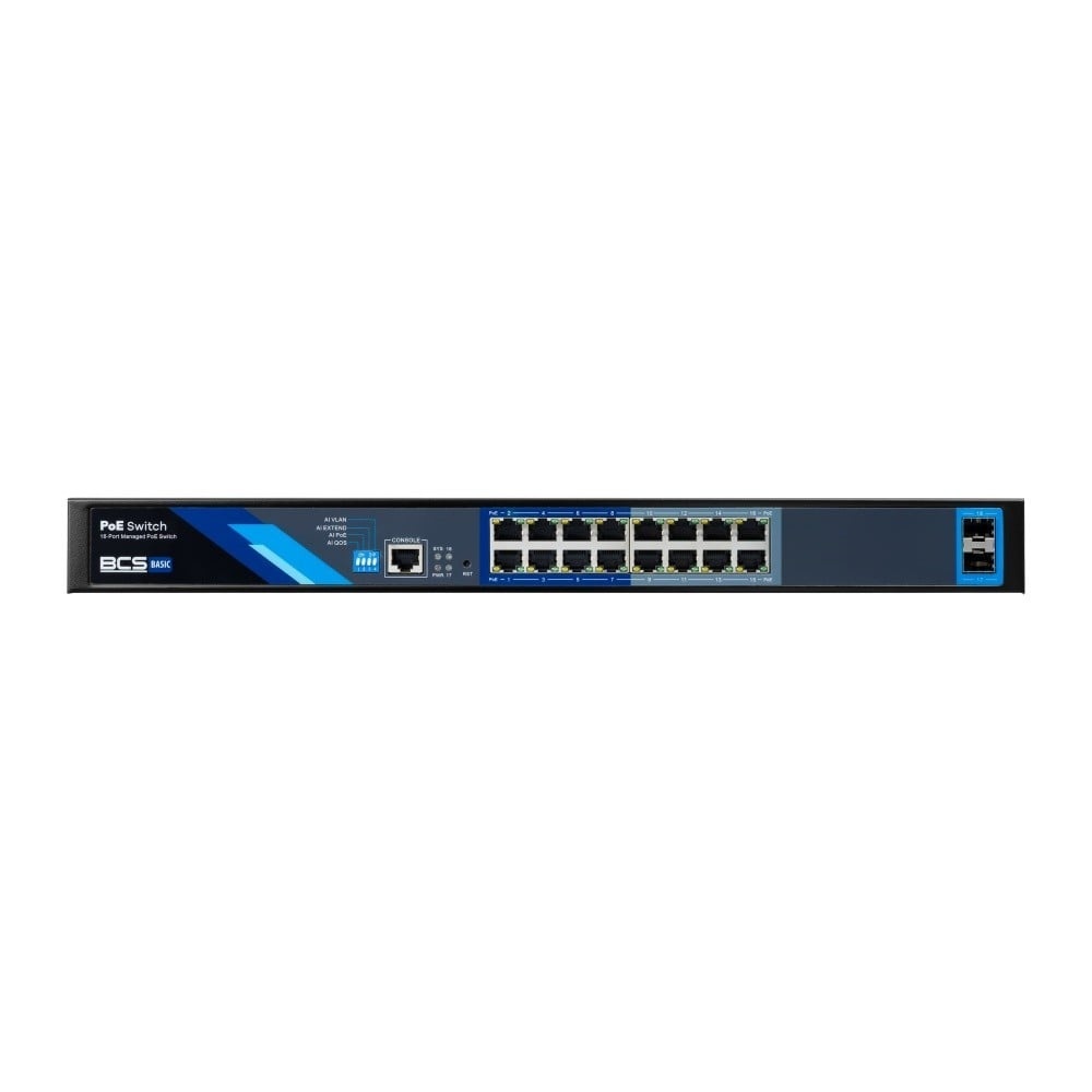 BCS BCS BCS-B-SP16G-2SFP-M Switch PoE Gestito 16 Porte 1Gbps con Uplink SFP 150W - RETI | TecnoCARE.net Sabaudia, Latina, Terracina, San Felice Circeo e Pontinia