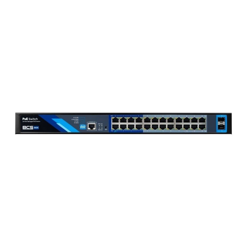 BCS BCS BCS-B-SP24G-2SFP-M Switch PoE Gestito 24 Porte 1Gbps con Tecnologia exPoE - RETI | TecnoCARE.net Sabaudia, Latina, Terracina, San Felice Circeo e Pontinia