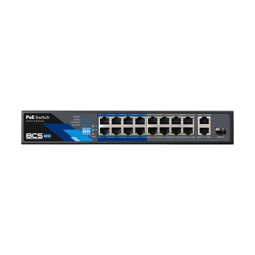 BCS BCS BCS-B-SP1602G-1SFP Switch PoE a 16 porte con tecnologia exPoE 150W - RETI | TecnoCARE.net Sabaudia, Latina, Terracina, San Felice Circeo e Pontinia