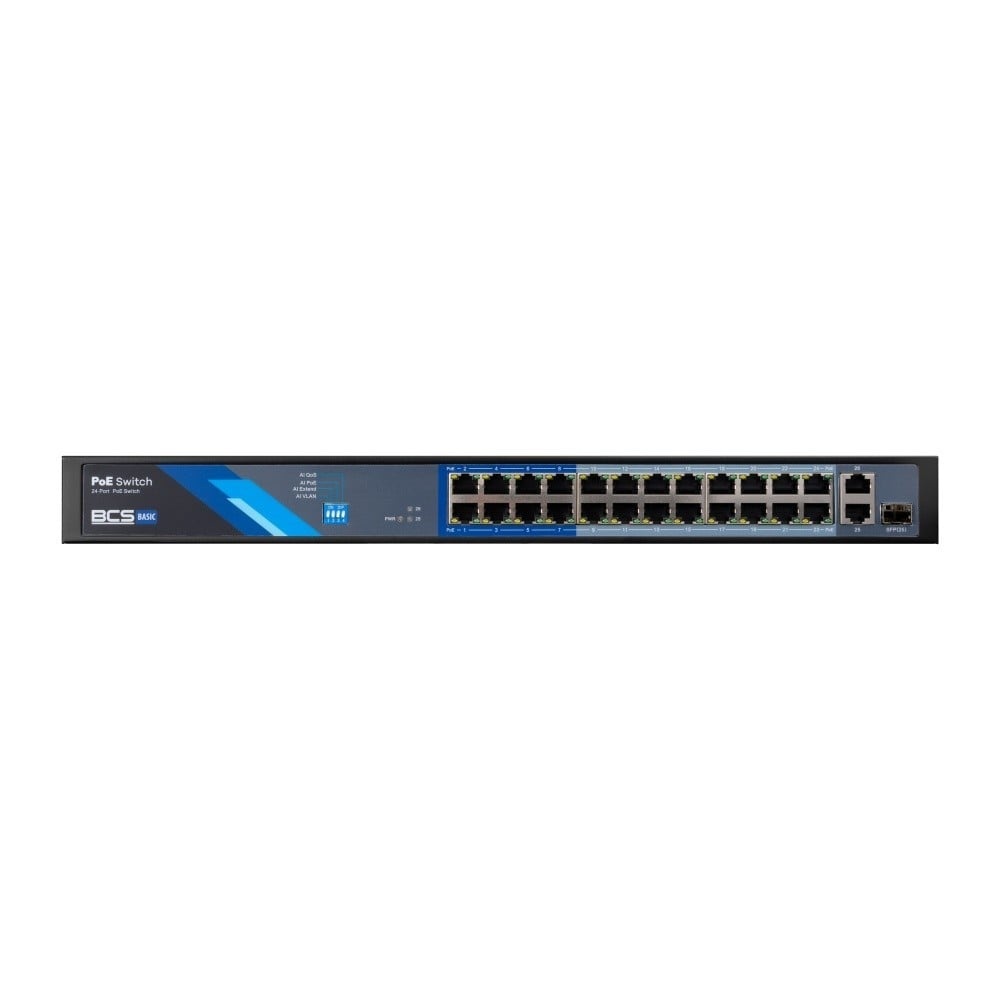 BCS BCS BCS-B-SP2402G-1SFP Switch PoE a 24 porte con exPoE e potenza di 250W - RETI | TecnoCARE.net Sabaudia, Latina, Terracina, San Felice Circeo e Pontinia