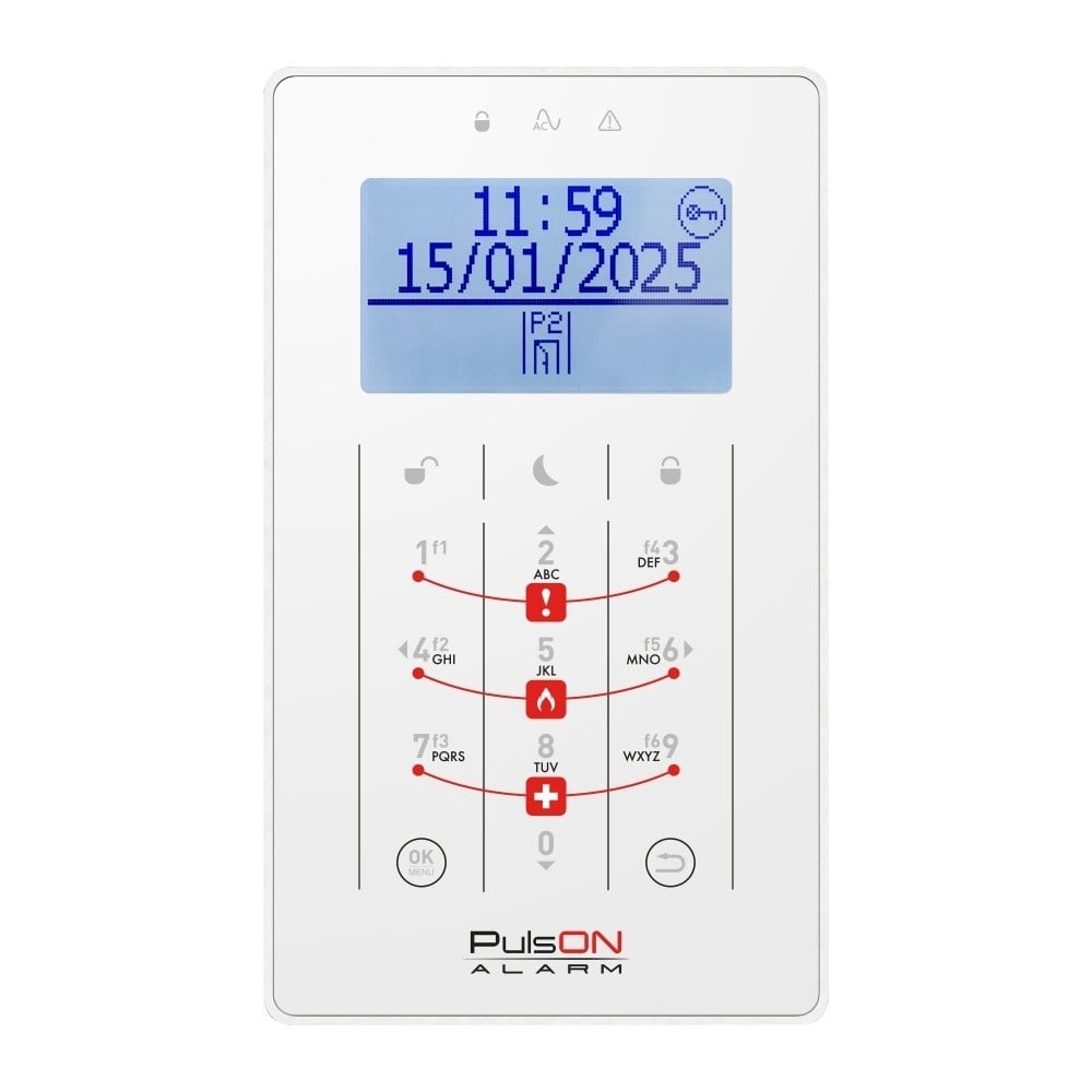 BCS BCS PULSON LCD/S WH Tastiera LCD/S bianca sensibile al tocco - ACCESSO E CONTROLLO | TecnoCARE.net Sabaudia, Latina, Terracina, San Felice Circeo e Pontinia