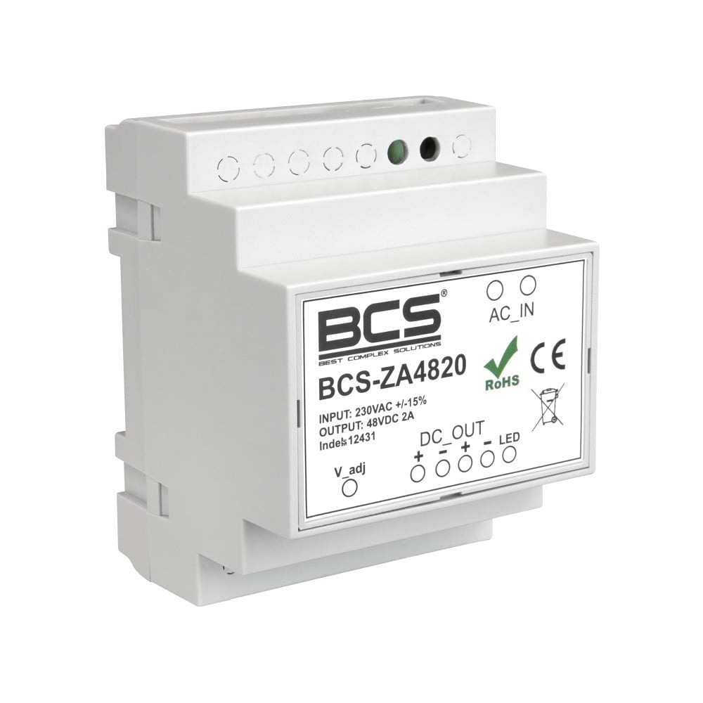 BCS BCS BCS-ZA4820 Zasilatore impulsowy 48V DC 2A 96W DIN - QUADRI ELETTRICI E COMPONENTI | TecnoCARE.net Sabaudia, Latina, Terracina, San Felice Circeo e Pontinia