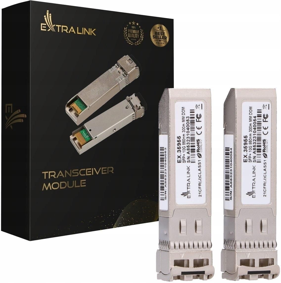 EXTRALINK Extralink SFP+ 10G 2-confezione | Modulo SFP+ | 10Gbps, LC/UPC, 850nm, 300m, multimodale, DOM, Dedicato a HP/Aruba - RETI | TecnoCARE.net Sabaudia, Latina, Terracina, San Felice Circeo e Pontinia
