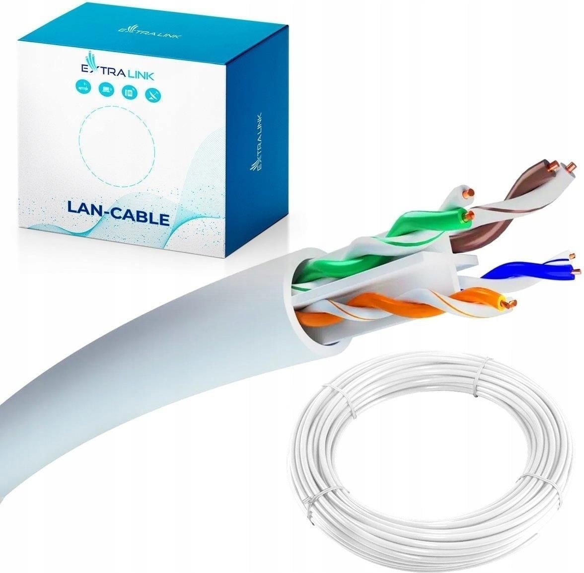EXTRALINK Extralink CAT6 UTP (U/UTP) Interno | Cavo di rete twisted pair | 50M - CAVI PER COMPUTER E PERIFERICHE | TecnoCARE.net Sabaudia, Latina, Terracina, San Felice Circeo e Pontinia