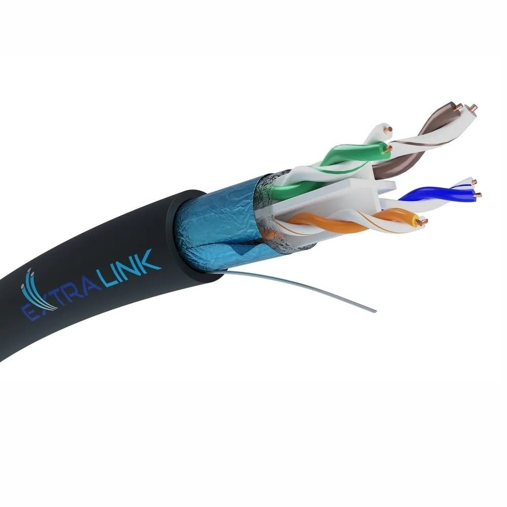 EXTRALINK Extralink CAT6 FTP (F/UTP) V2 Esterno | Cavo di rete a coppie intrecciate | 25M - CAVI PER COMPUTER E PERIFERICHE | TecnoCARE.net Sabaudia, Latina, Terracina, San Felice Circeo e Pontinia