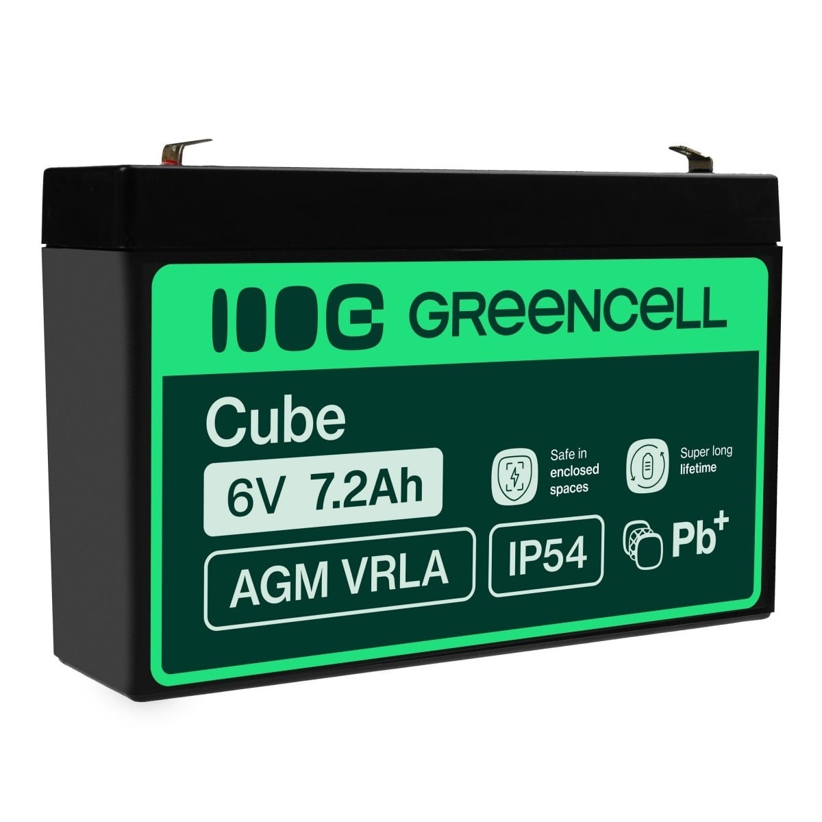 GREEN CELL Green Cell Battery AGM VRLA 6V 7.2Ah - Batteria - 7200 mAh - BATTERIE E ALIMENTATORI | TecnoCARE.net Sabaudia, Latina, Terracina, San Felice Circeo e Pontinia