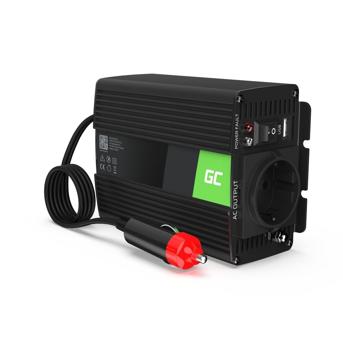 GREEN CELL Green Cell Voltage Car Inverter 12V to 230V 300W/600W Pure sine wave - BATTERIE E ALIMENTATORI | TecnoCARE.net Sabaudia, Latina, Terracina, San Felice Circeo e Pontinia