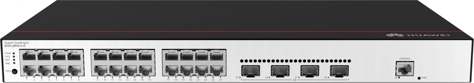 HUAWEI Huawei Switch S5735-L24P4S-A-V2 (24*GE ports, 4*GE SFP ports, PoE+, AC power) + license L-MLIC-S57L (98012021) - RETI | TecnoCARE.net Sabaudia, Latina, Terracina, San Felice Circeo e Pontinia