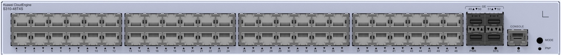 HUAWEI Huawei Switch S310-48T4S (48*GE ports, 4*GE SFP ports, AC power) - RETI | TecnoCARE.net Sabaudia, Latina, Terracina, San Felice Circeo e Pontinia