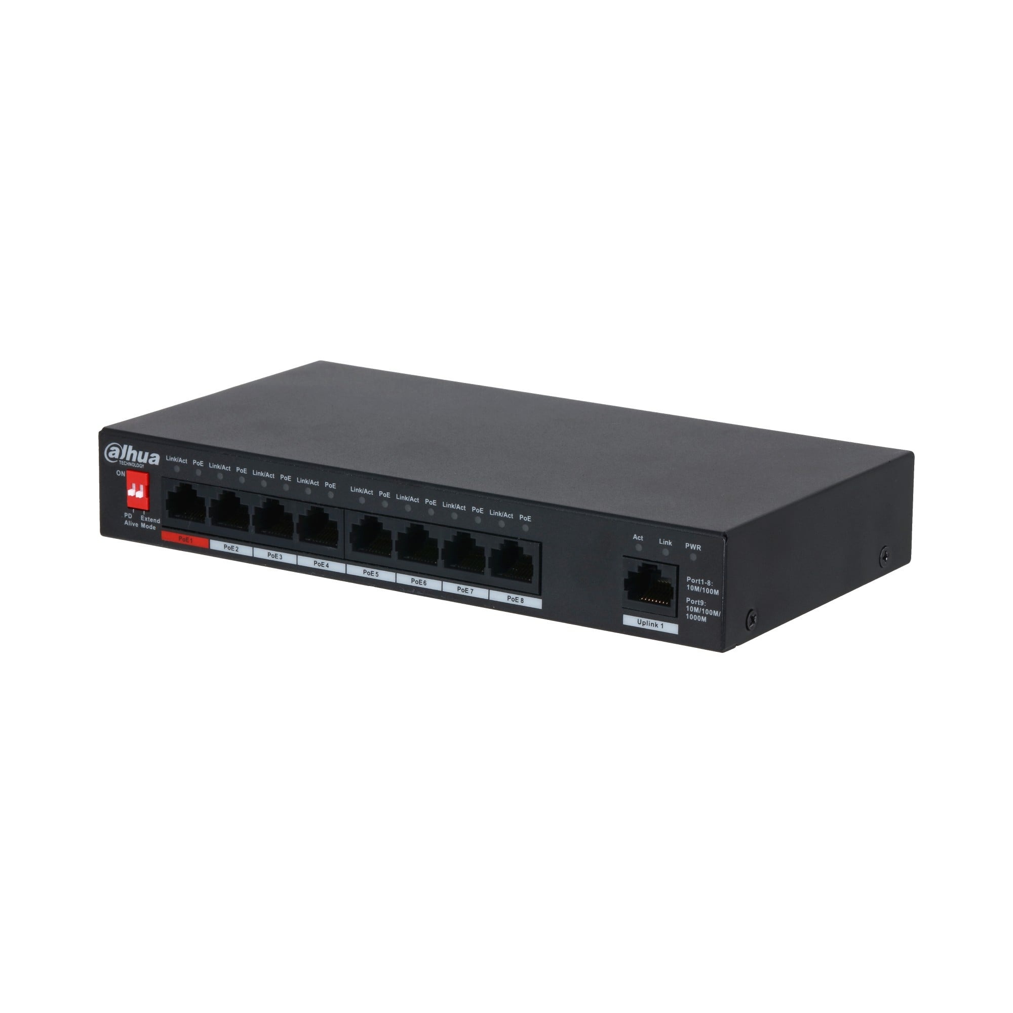 DAHUA Dahua PFS3009-8ET1GT-96-V2 Switch desktopowy bez zarządzania 9-portowy z 8-portami PoE - RETI | TecnoCARE.net Sabaudia, Latina, Terracina, San Felice Circeo e Pontinia