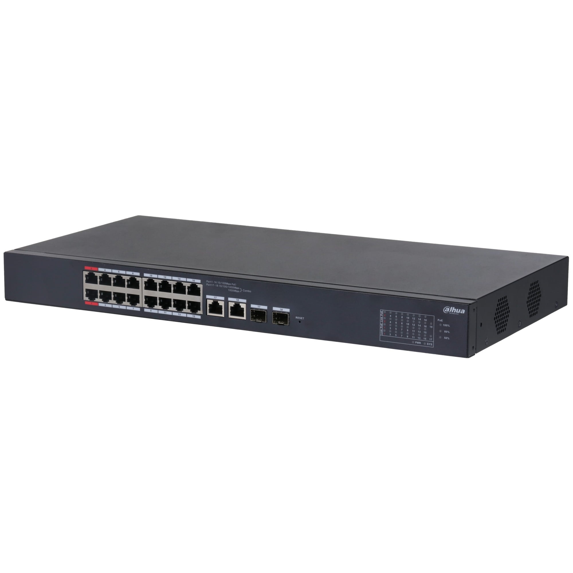 DAHUA Dahua CS4218-16ET-240 Switch desktopowy zarządzany w chmurze z 18 portami z 16 portami PoE - RETI | TecnoCARE.net Sabaudia, Latina, Terracina, San Felice Circeo e Pontinia