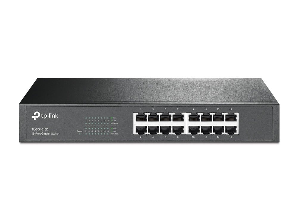 TP-LINK TP-Link TL-SG1016D switch di rete Non gestito L2 Gigabit Ethernet (10/100/1000) Nero - RETI | TecnoCARE.net Sabaudia, Latina, Terracina, San Felice Circeo e Pontinia