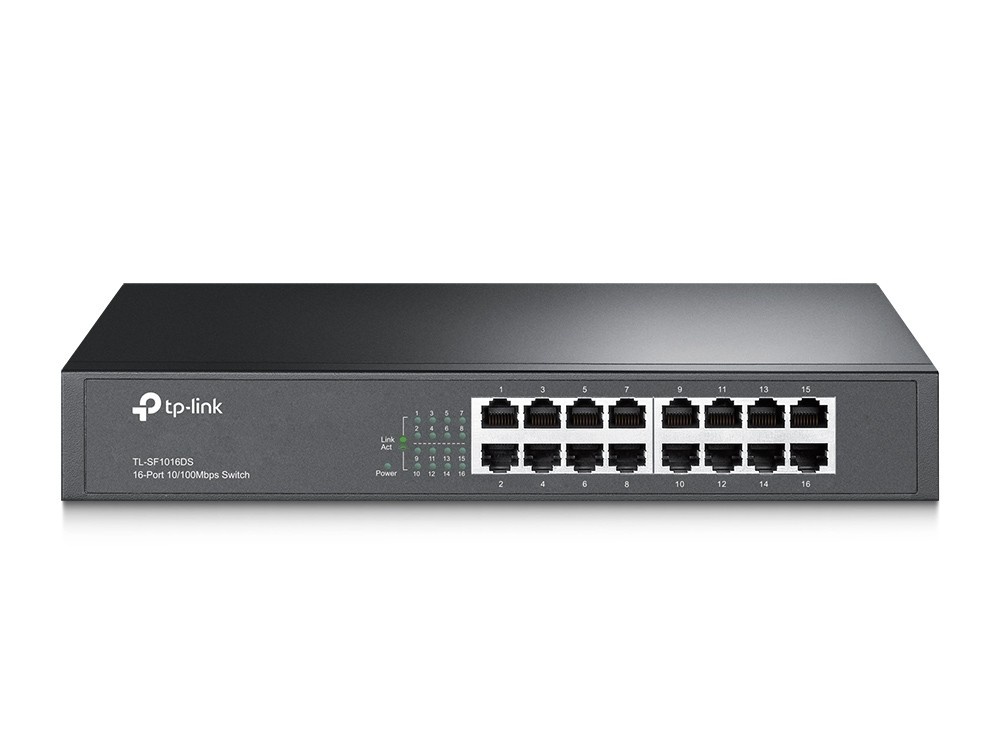 TP-LINK TP-Link TL-SF1016DS switch di rete Non gestito Fast Ethernet (10/100) 1U Nero - RETI | TecnoCARE.net Sabaudia, Latina, Terracina, San Felice Circeo e Pontinia