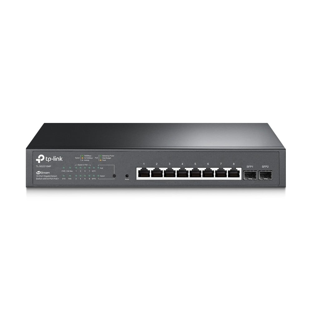 TP-LINK TP-Link JetStream TL-SG2210MP switch di rete Gestito L2/L2+ Gigabit Ethernet (10/100/1000) Supporto Power over Ethernet (PoE) 1U Nero - RETI | TecnoCARE.net Sabaudia, Latina, Terracina, San Felice Circeo e Pontinia