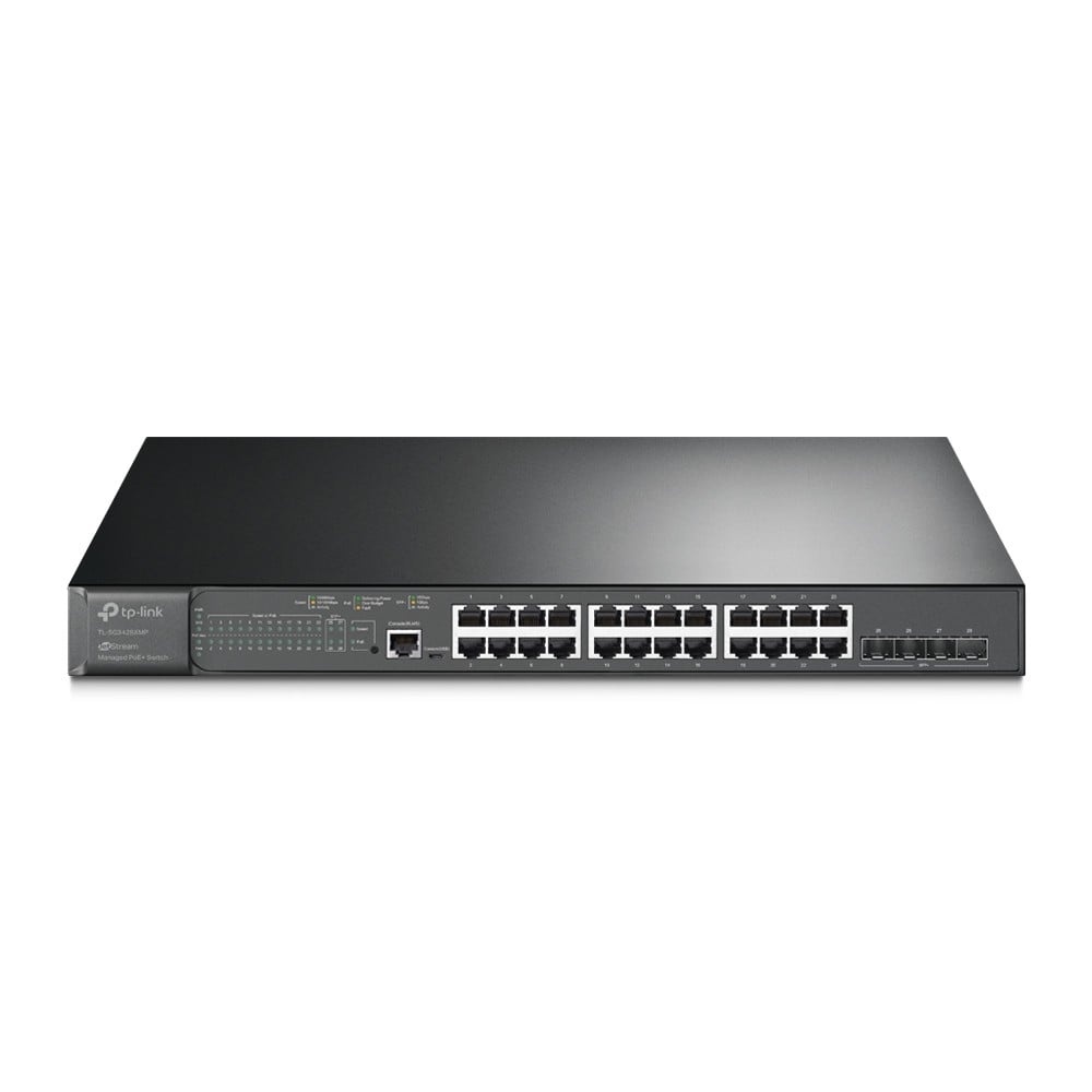 TP-LINK TP-Link JetStream TL-SG3428XMP switch di rete Gestito L2+ Gigabit Ethernet (10/100/1000) Supporto Power over Ethernet (PoE) 1U Nero - RETI | TecnoCARE.net Sabaudia, Latina, Terracina, San Felice Circeo e Pontinia