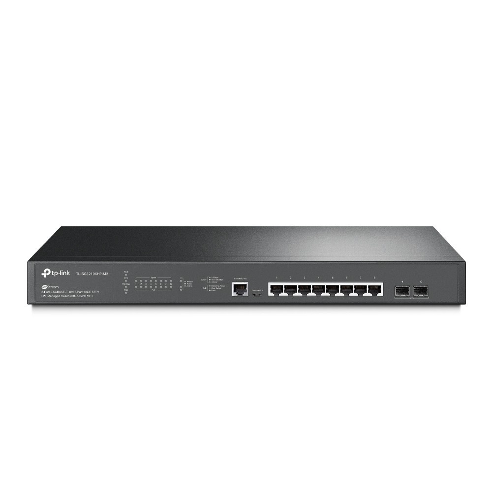 TP-LINK TP-Link JetStream TL-SG3210XHP-M2 switch di rete Gestito L2+ 2.5G Ethernet (100/1000/2500) Supporto Power over Ethernet (PoE) 1U Nero - RETI | TecnoCARE.net Sabaudia, Latina, Terracina, San Felice Circeo e Pontinia