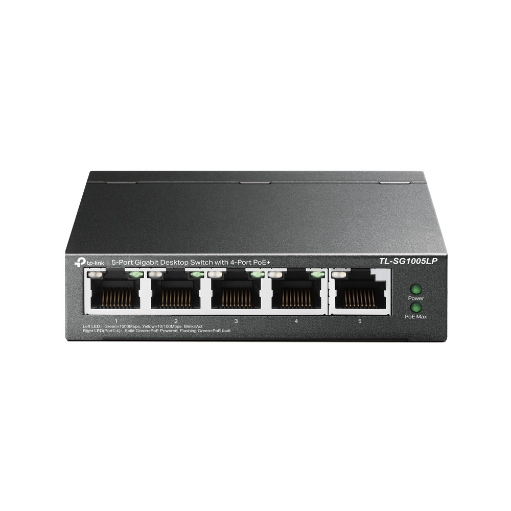 TP-LINK TP-Link TL-SG1005LP switch di rete Non gestito Gigabit Ethernet (10/100/1000) Supporto Power over Ethernet (PoE) Nero - RETI | TecnoCARE.net Sabaudia, Latina, Terracina, San Felice Circeo e Pontinia