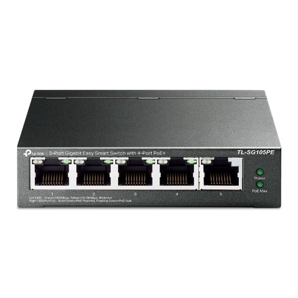 TP-LINK TP-Link TL-SG105PE switch di rete Gestito L2 Gigabit Ethernet (10/100/1000) Supporto Power over Ethernet (PoE) Nero - RETI | TecnoCARE.net Sabaudia, Latina, Terracina, San Felice Circeo e Pontinia