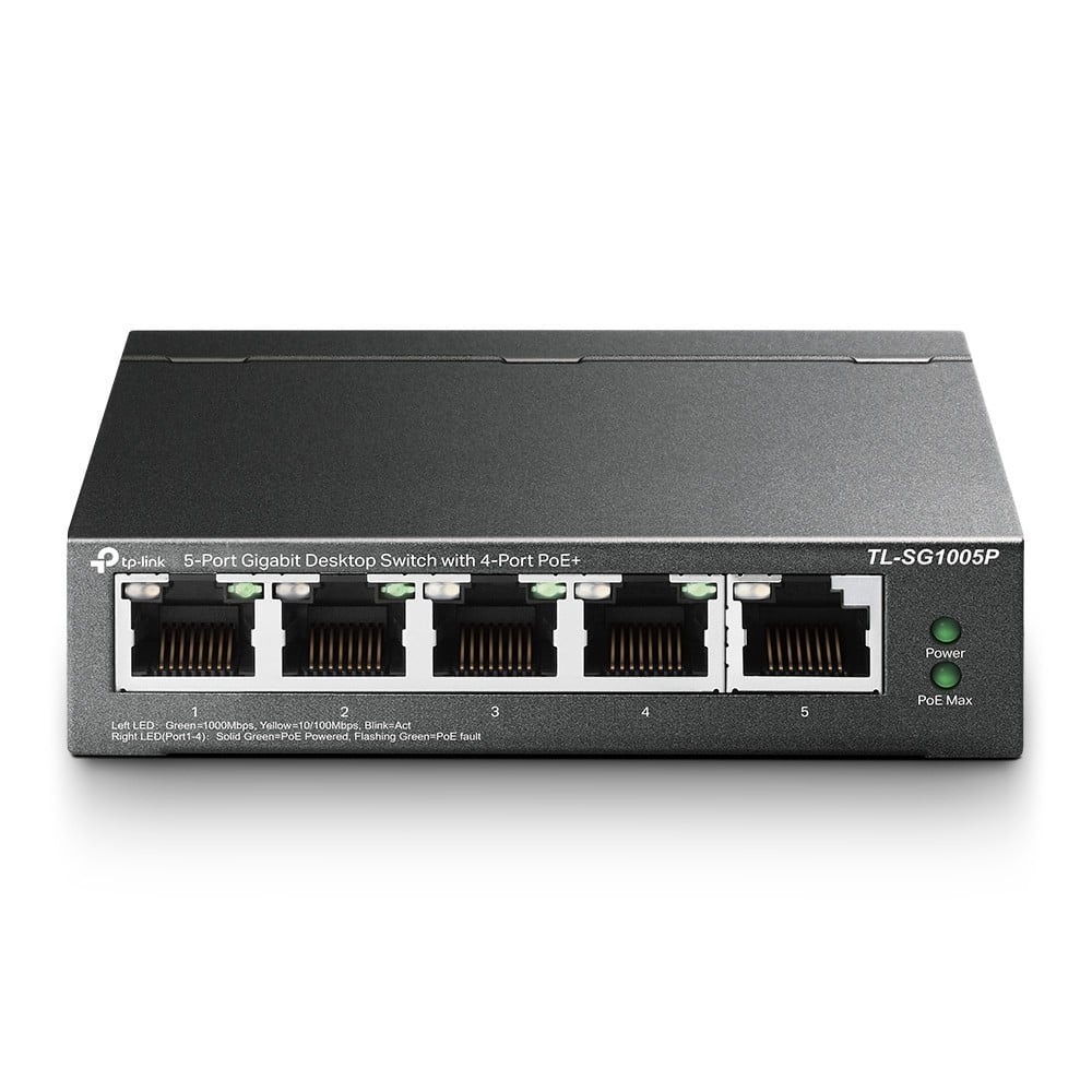 TP-LINK TP-Link TL-SG1005P Non gestito Gigabit Ethernet (10/100/1000) Supporto Power over Ethernet (PoE) Nero - RETI | TecnoCARE.net Sabaudia, Latina, Terracina, San Felice Circeo e Pontinia