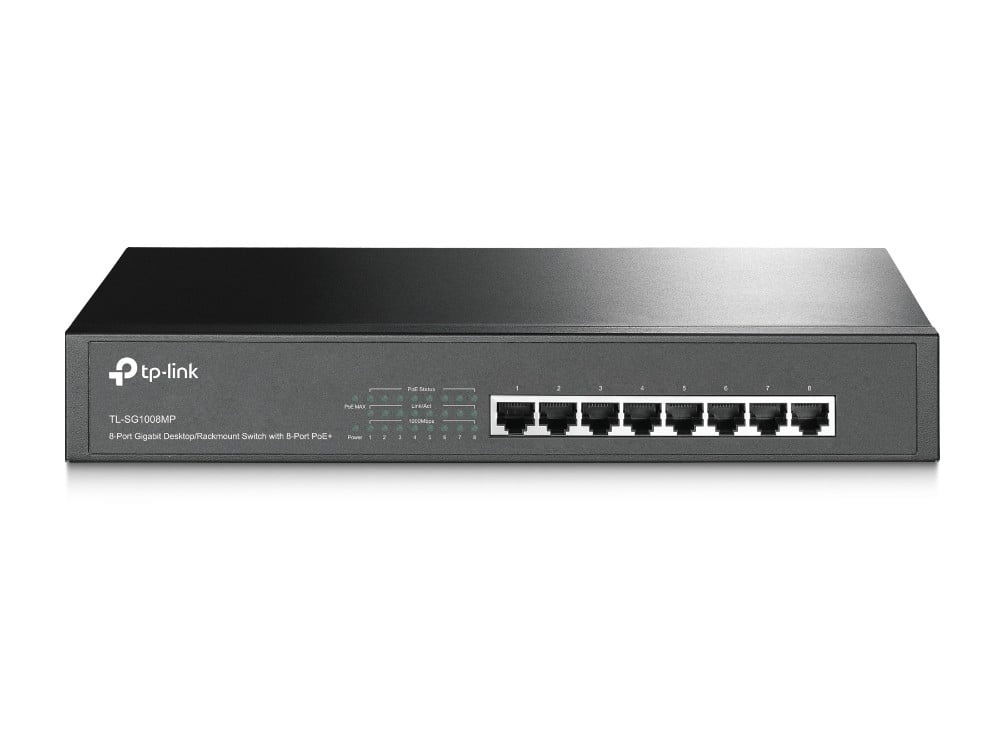 TP-LINK TP-Link TL-SG1008MP switch di rete Non gestito Gigabit Ethernet (10/100/1000) Supporto Power over Ethernet (PoE) Nero - RETI | TecnoCARE.net Sabaudia, Latina, Terracina, San Felice Circeo e Pontinia