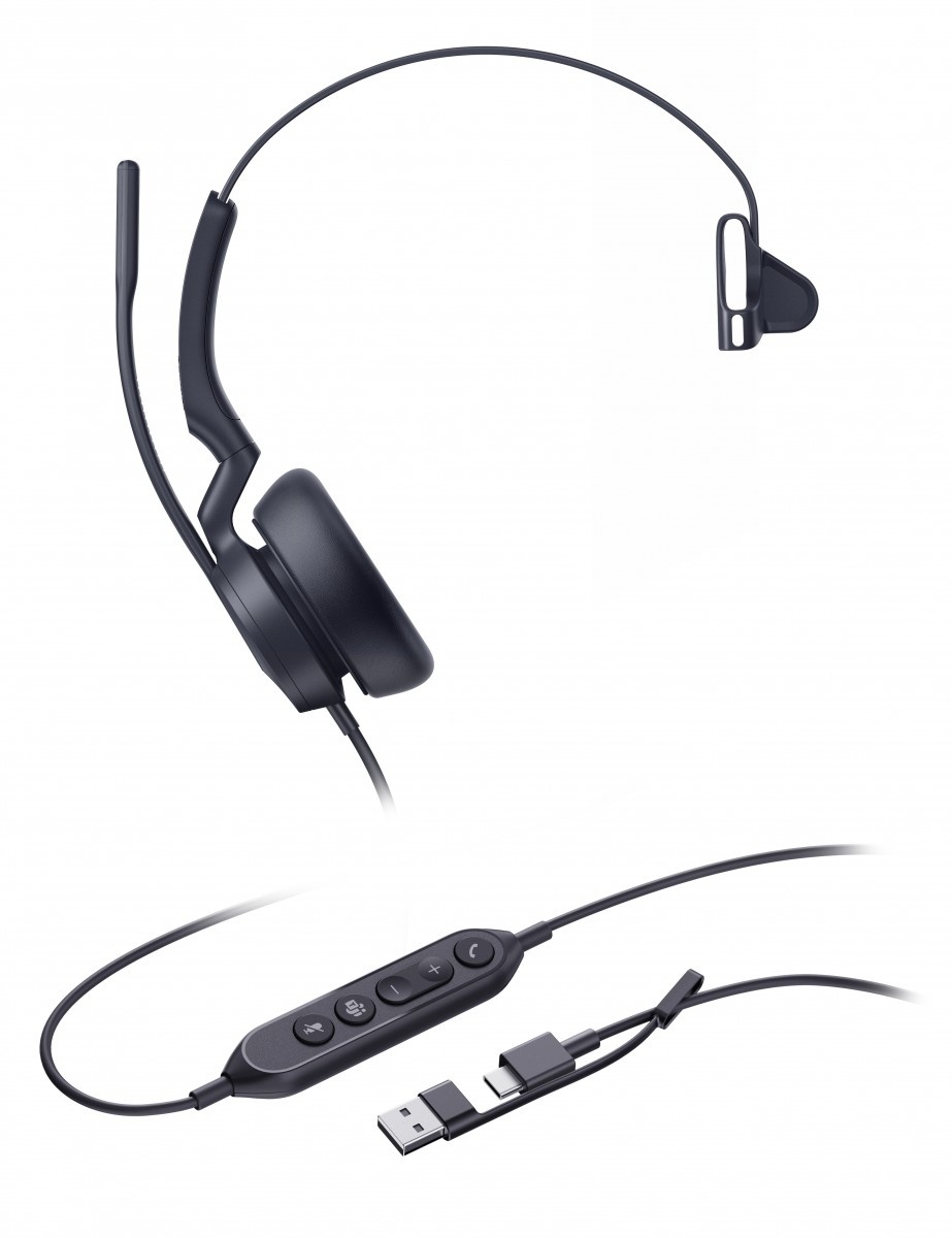 YEALINK Yealink UH46 Mono Teams USB-C/A Auricolare Cablato A Padiglione Ufficio USB Type-C / USB Type-A Nero - AUDIO E CUFFIE PORTATILI | TecnoCARE.net Sabaudia, Latina, Terracina, San Felice Circeo e Pontinia