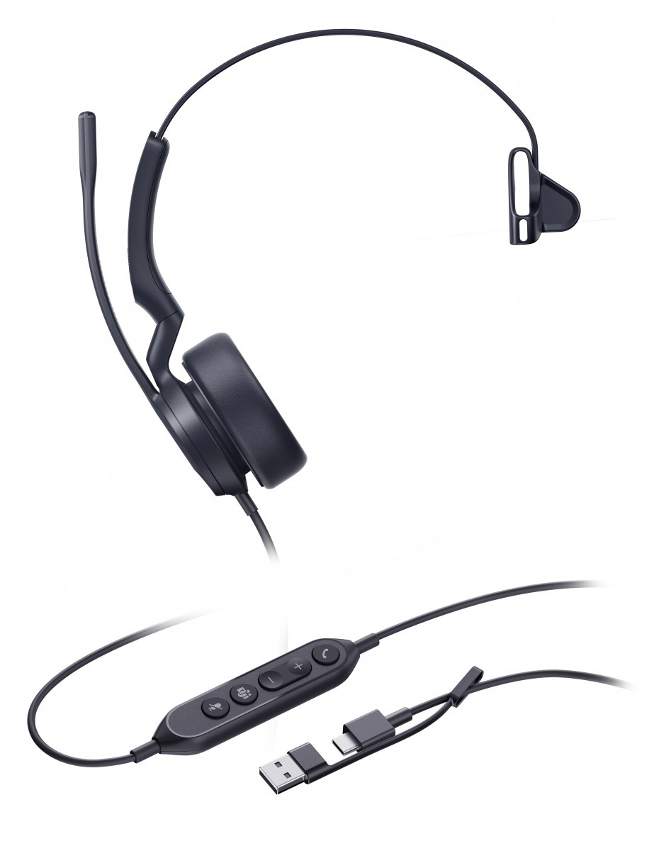 YEALINK Yealink UH44 Mono Teams USB-C/A Auricolare Cablato A Padiglione Ufficio USB Type-C / USB Type-A Nero - AUDIO E CUFFIE PORTATILI | TecnoCARE.net Sabaudia, Latina, Terracina, San Felice Circeo e Pontinia