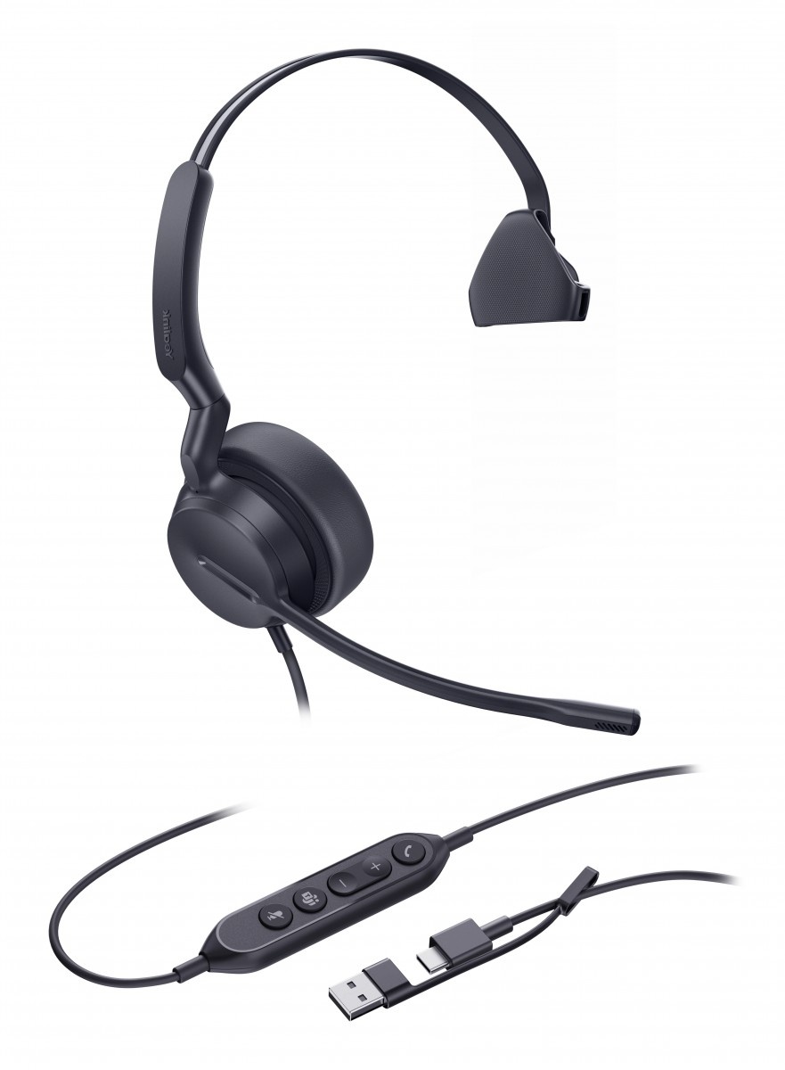 YEALINK Yealink UH42 Mono Teams USB-C/A Auricolare Cablato A Padiglione Musica e Chiamate USB Type-C / USB Type-A Nero - AUDIO E CUFFIE PORTATILI | TecnoCARE.net Sabaudia, Latina, Terracina, San Felice Circeo e Pontinia