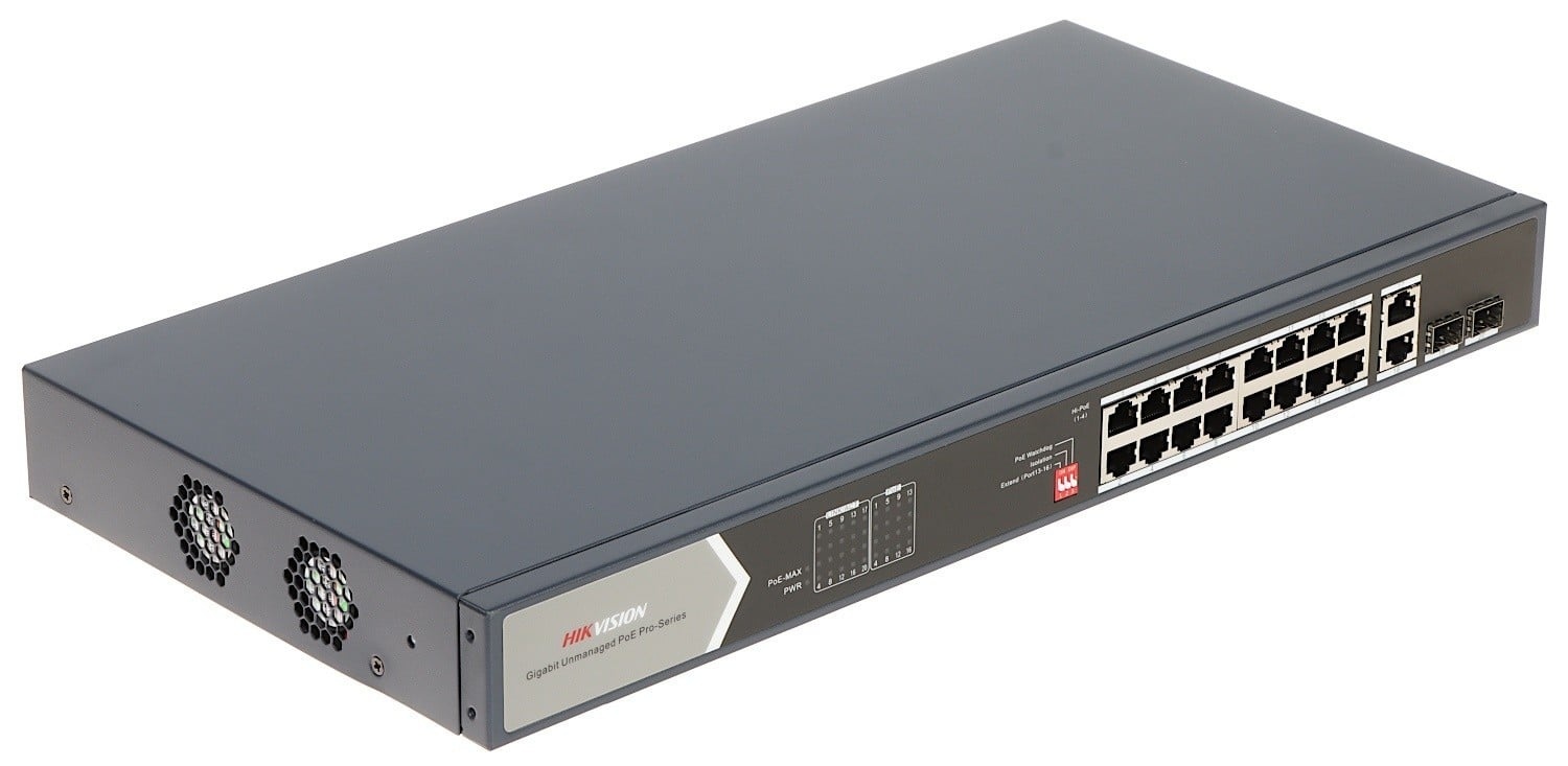 HIKVISION Hikvision DS-3E0520HP-E 16 Port Gigabit Unmanaged POE Switch - RETI | TecnoCARE.net Sabaudia, Latina, Terracina, San Felice Circeo e Pontinia