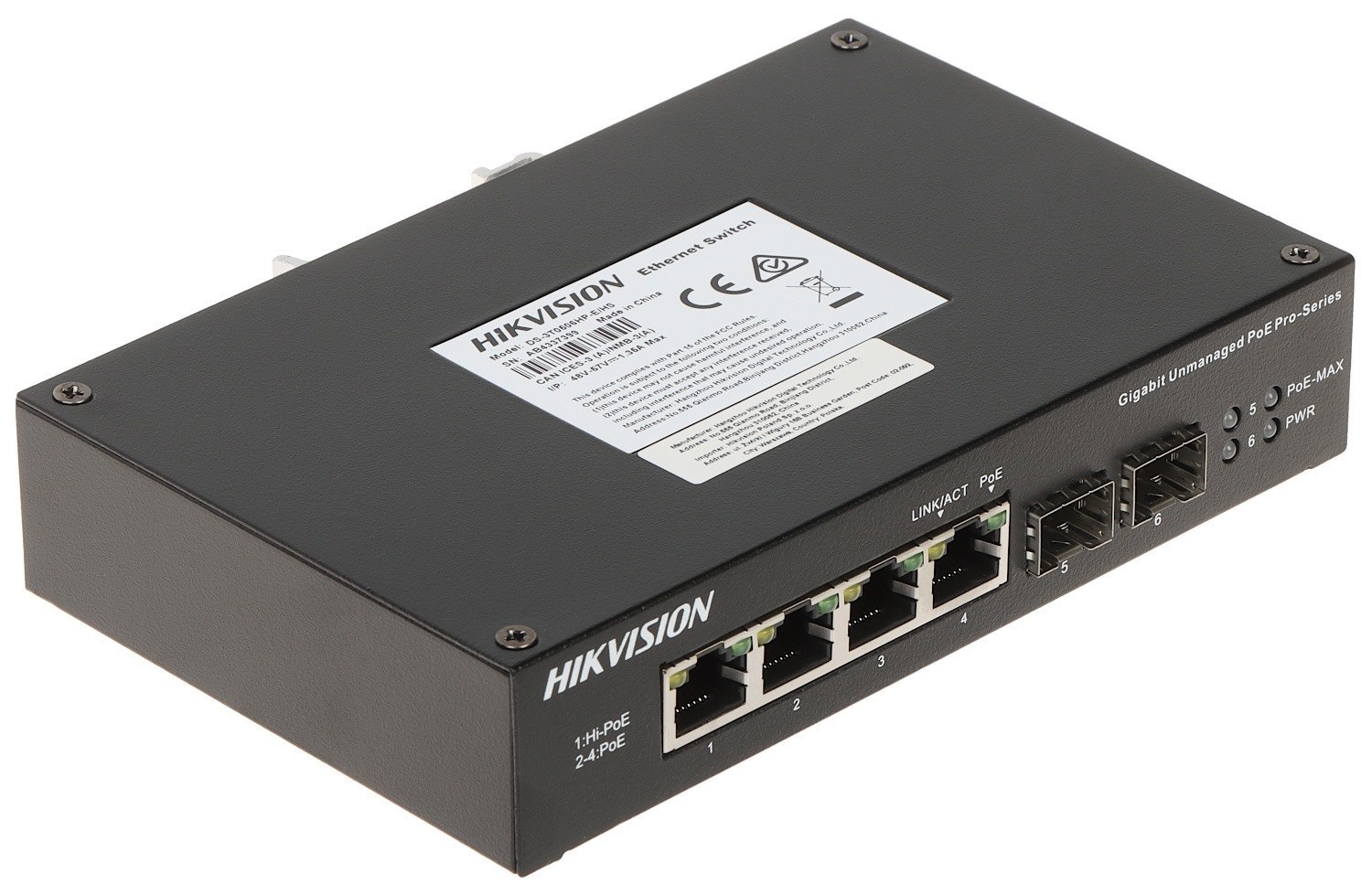 HIKVISION Hikvision DS-3T0506HP-E/HS 4 Port Gigabit Unmanaged Harsh POE Switch - RETI | TecnoCARE.net Sabaudia, Latina, Terracina, San Felice Circeo e Pontinia