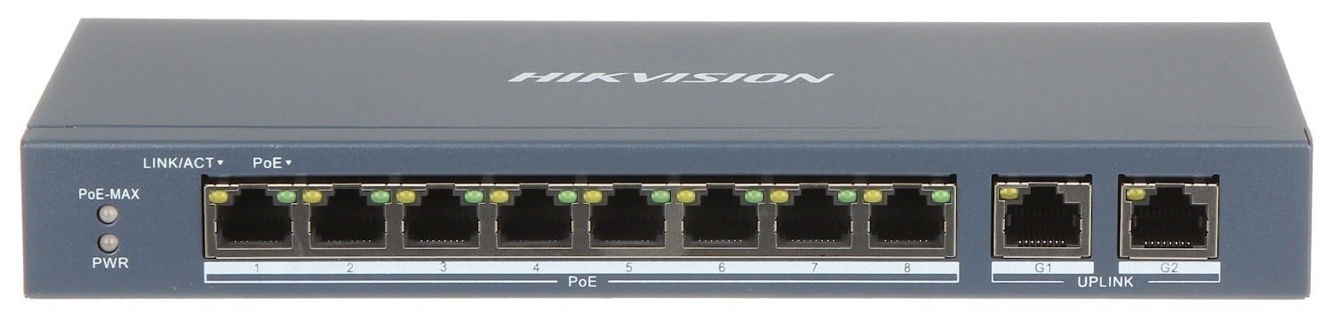 HIKVISION Hikvision DS-3E0310P-E/M 8 Port Fast Ethernet Unmanaged POE Switch - RETI | TecnoCARE.net Sabaudia, Latina, Terracina, San Felice Circeo e Pontinia