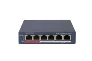 HIKVISION HIKVISION SWITCH 4P 10/100M RJ45 POE PORTS + 2P 10/100M RJ45 PORT, 802.3AF/AT, POE BUDGET  60W L2, S - SWITCH E HUB | TecnoCARE.net Sabaudia, Latina, Terracina, San Felice Circeo e Pontinia