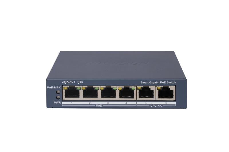 HIKVISION Hikvision DS-3E1506P-EI Switch POE intelligente gigabit 4 porte - RETI | TecnoCARE.net Sabaudia, Latina, Terracina, San Felice Circeo e Pontinia