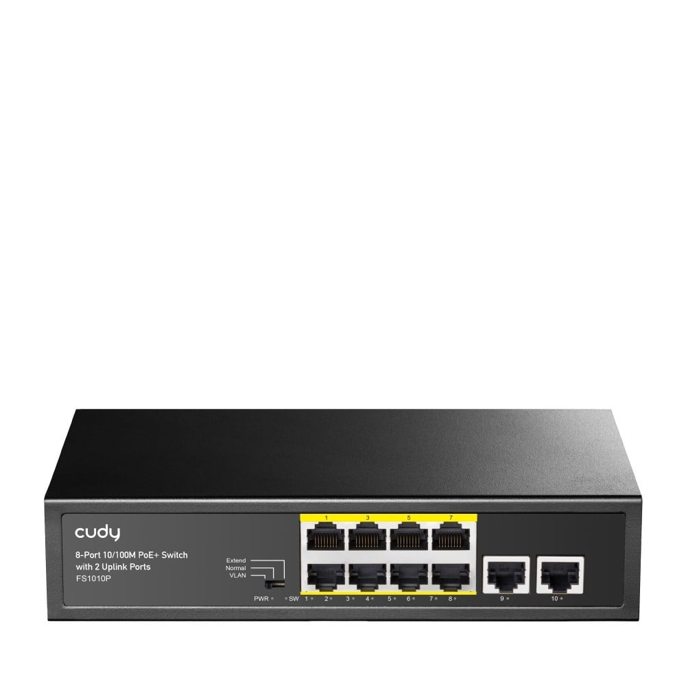 CUDY Cudy FS1010P switch di rete Non gestito Fast Ethernet (10/100) Supporto Power over Ethernet (PoE) Nero - RETI | TecnoCARE.net Sabaudia, Latina, Terracina, San Felice Circeo e Pontinia