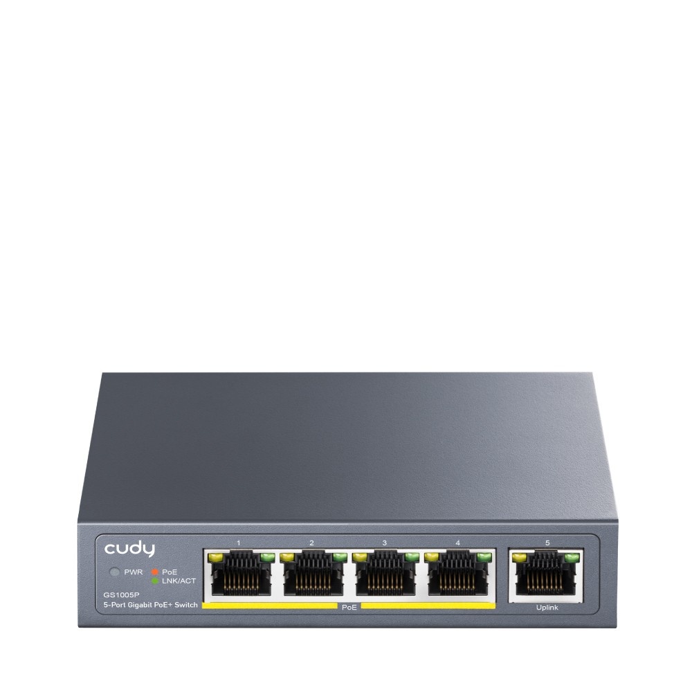 CUDY Cudy GS1005P switch di rete Non gestito Gigabit Ethernet (10/100/1000) Supporto Power over Ethernet (PoE) Grigio - RETI | TecnoCARE.net Sabaudia, Latina, Terracina, San Felice Circeo e Pontinia