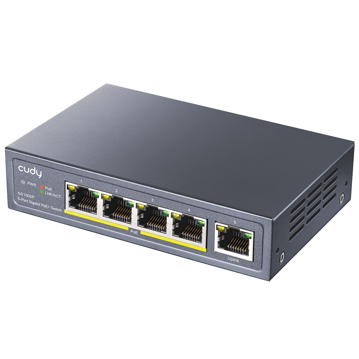 CUDY Cudy GS1005P switch di rete Non gestito Gigabit Ethernet (10/100/1000) Supporto Power over Ethernet (PoE) Grigio - RETI | TecnoCARE.net Sabaudia, Latina, Terracina, San Felice Circeo e Pontinia