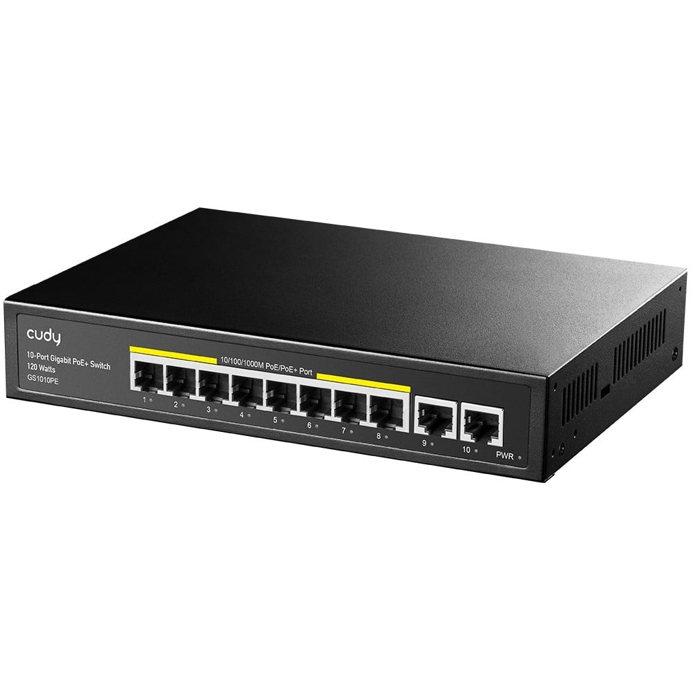CUDY Cudy GS1010PE switch di rete Non gestito Gigabit Ethernet (10/100/1000) Supporto Power over Ethernet (PoE) Nero - RETI | TecnoCARE.net Sabaudia, Latina, Terracina, San Felice Circeo e Pontinia