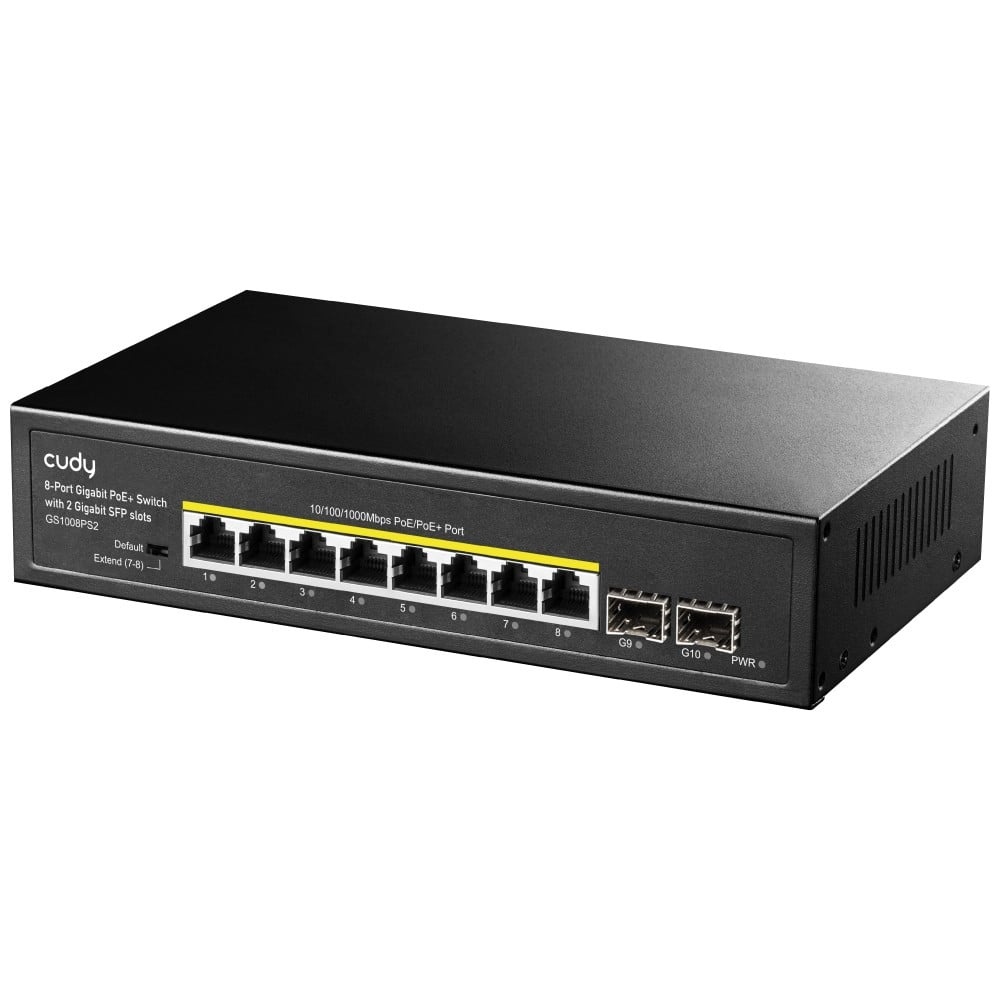 CUDY Cudy GS1008PS2 switch di rete Non gestito Gigabit Ethernet (10/100/1000) Supporto Power over Ethernet (PoE) Nero - RETI | TecnoCARE.net Sabaudia, Latina, Terracina, San Felice Circeo e Pontinia