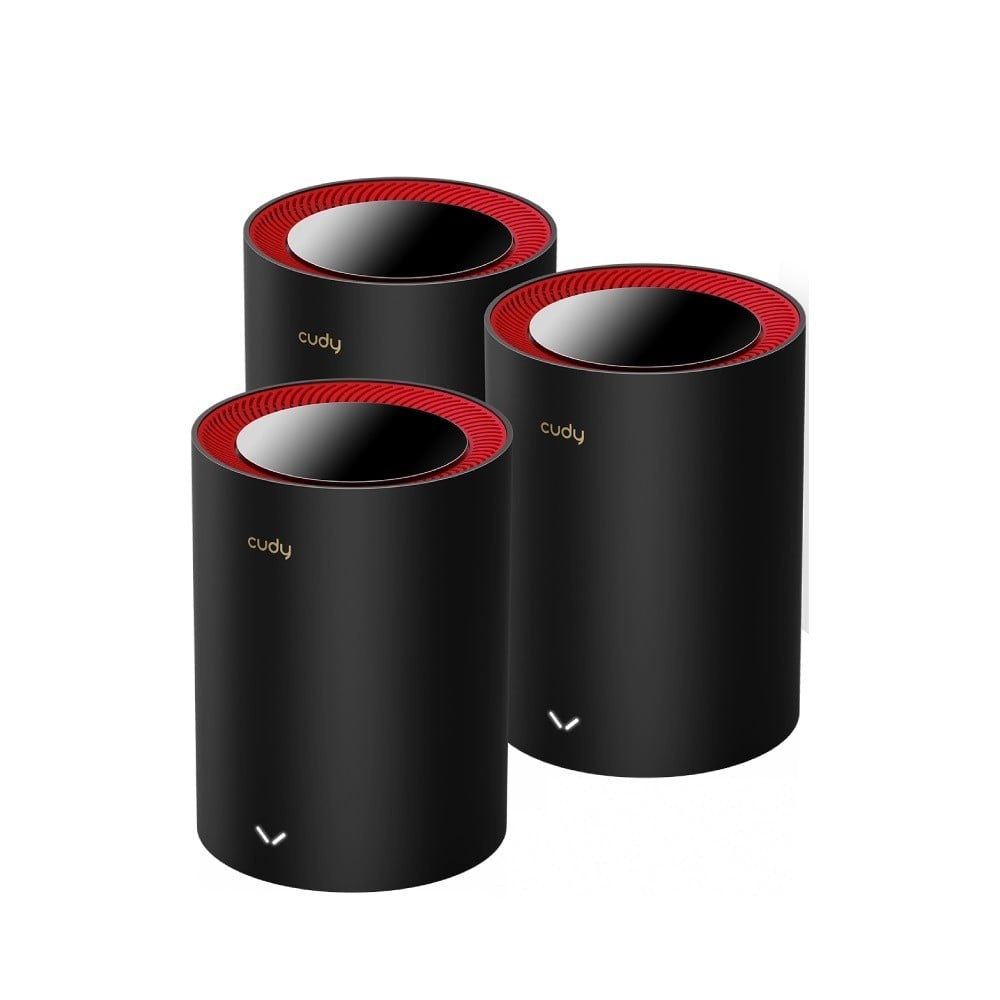 CUDY Cudy M3000 3-Pack Dual-band (2.4 GHz/5 GHz) Wi-Fi 6 (802.11ax) Nero, Rosso 1 Interno - RETI | TecnoCARE.net Sabaudia, Latina, Terracina, San Felice Circeo e Pontinia