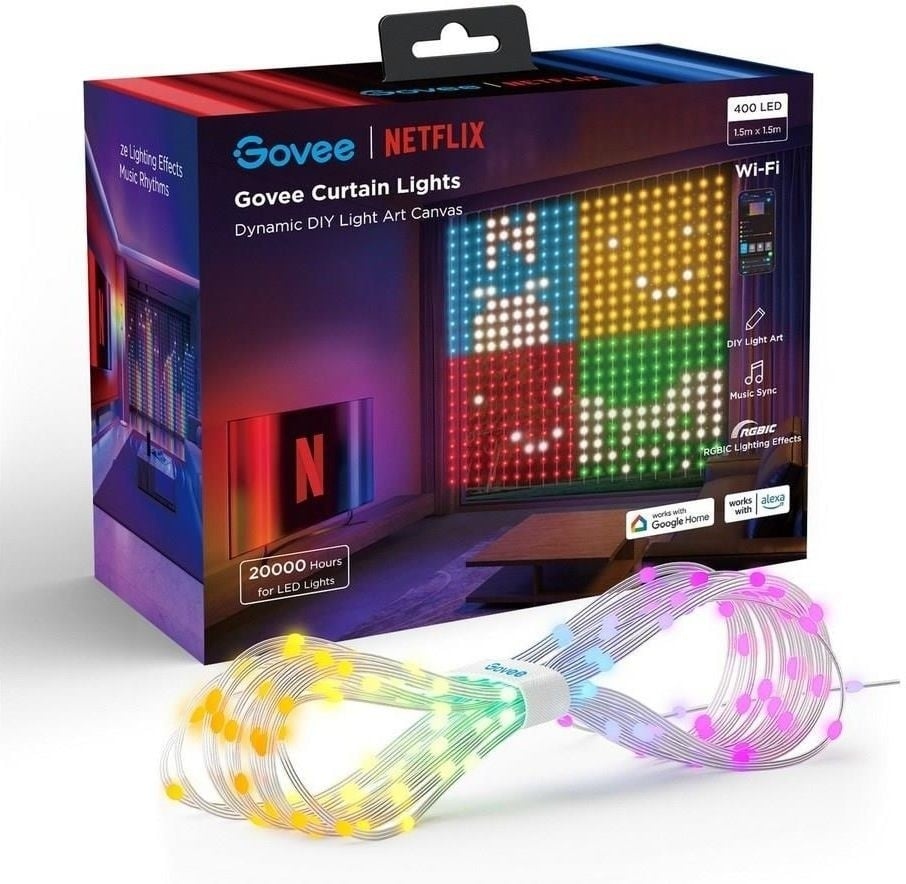 GOVEE Govee H70BC Curtain Light Netflix Co-branding Version | Tenda, tenda LED | Wi-Fi, Bluetooth - LAMPADINE | TecnoCARE.net Sabaudia, Latina, Terracina, San Felice Circeo e Pontinia