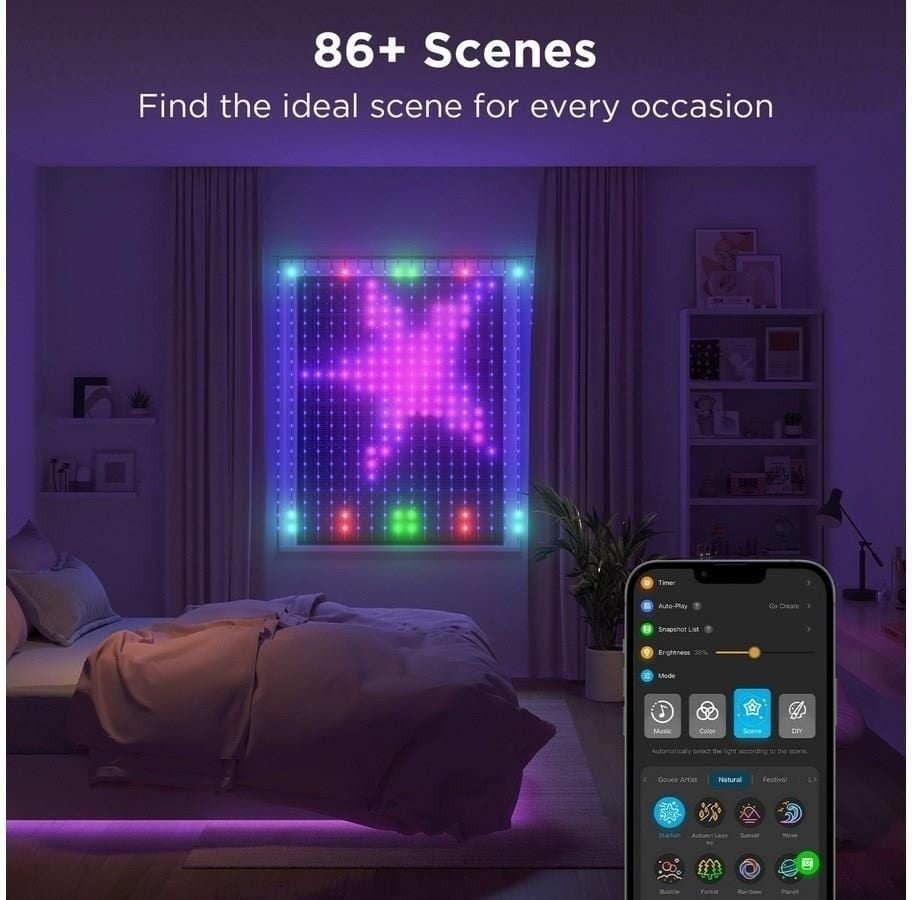 GOVEE Govee H70BC Curtain Light Netflix Co-branding Version | Tenda, tenda LED | Wi-Fi, Bluetooth - LAMPADINE | TecnoCARE.net Sabaudia, Latina, Terracina, San Felice Circeo e Pontinia